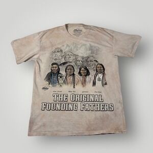 The Mountain Original Founding Fathers Native American Tie Dye Shirt Mens Large